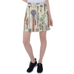 Egyptian Paper Papyrus Hieroglyphs Tennis Skirt by Wav3s