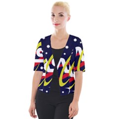 Nasa Insignia Cropped Button Cardigan by Wav3s