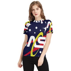 Nasa Insignia Women s Short Sleeve Rash Guard by Wav3s