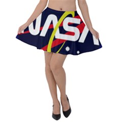 Nasa Insignia Velvet Skater Skirt by Wav3s