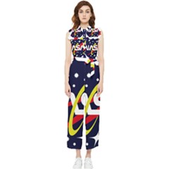 Nasa Insignia Women s Frill Top Chiffon Jumpsuit by Wav3s