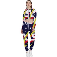 Nasa Insignia Cropped Zip Up Lounge Set by Wav3s