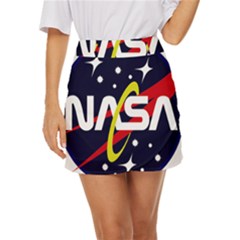 Nasa Insignia Mini Front Wrap Skirt by Wav3s