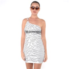 Joy Division Unknown Pleasures One Shoulder Ring Trim Bodycon Dress by Wav3s