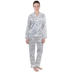 Joy Division Unknown Pleasures Women s Long Sleeve Satin Pajamas Set	 by Wav3s