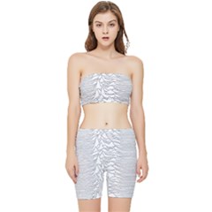 Joy Division Unknown Pleasures Stretch Shorts And Tube Top Set by Wav3s