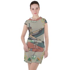 Egyptian Woman Wing Drawstring Hooded Dress by Wav3s