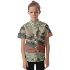 Egyptian Woman Wing Kids  Short Sleeve Shirt by Wav3s