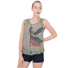 Egyptian Woman Wing Bubble Hem Chiffon Tank Top by Wav3s