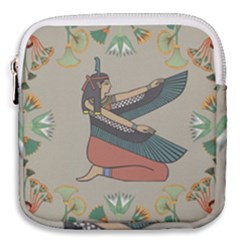 Egyptian Woman Wing Mini Square Pouch by Wav3s