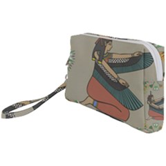 Egyptian Woman Wing Wristlet Pouch Bag (small) by Wav3s