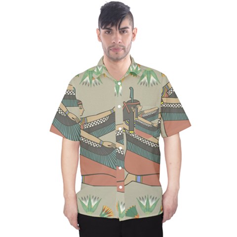 Egyptian Woman Wing Men s Hawaii Shirt by Wav3s