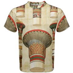 Egyptian Architecture Column Men s Cotton Tee by Wav3s