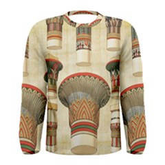 Egyptian Architecture Column Men s Long Sleeve Tee by Wav3s