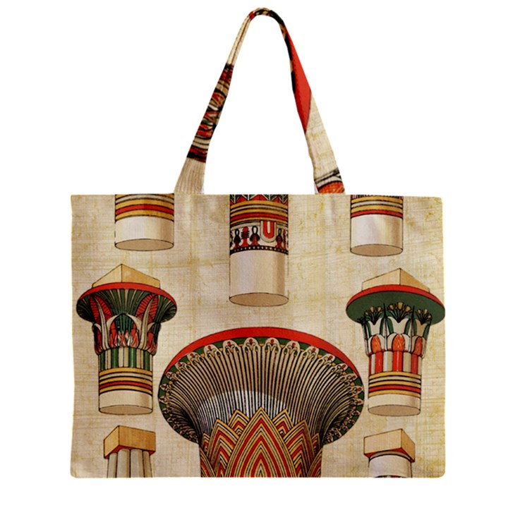 Egyptian architecture column Zipper Mini Tote Bag