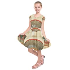 Egyptian Architecture Column Kids  Short Sleeve Dress by Wav3s