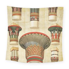 Egyptian Architecture Column Square Tapestry (large) by Wav3s