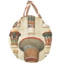 Egyptian architecture column Giant Round Zipper Tote View1