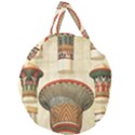 Egyptian architecture column Giant Round Zipper Tote View2