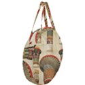 Egyptian architecture column Giant Round Zipper Tote View3