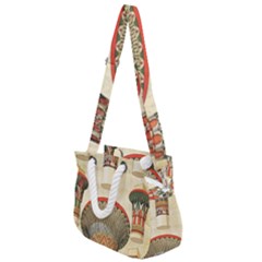 Egyptian Architecture Column Rope Handles Shoulder Strap Bag by Wav3s