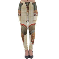 Egyptian Architecture Column Lightweight Velour Leggings by Wav3s