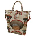 Egyptian architecture column Buckle Top Tote Bag View1