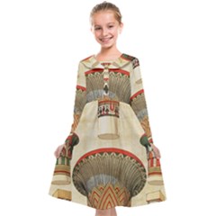 Egyptian Architecture Column Kids  Midi Sailor Dress by Wav3s