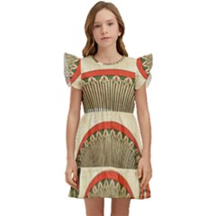 Egyptian Architecture Column Kids  Winged Sleeve Dress by Wav3s