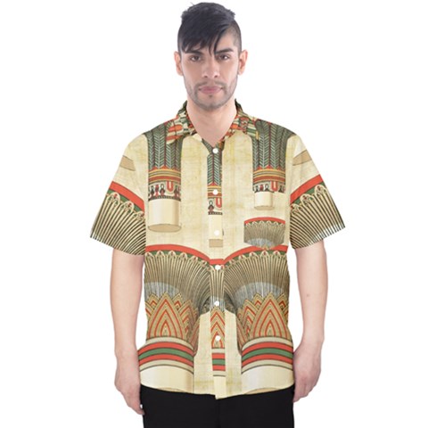 Egyptian Architecture Column Men s Hawaii Shirt by Wav3s