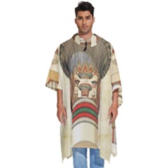 Egyptian Architecture Column Men s Hooded Rain Ponchos by Wav3s