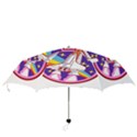 Badge-patch-pink-rainbow-rocket Folding Umbrellas View3