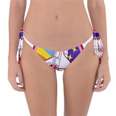 Badge-patch-pink-rainbow-rocket Reversible Bikini Bottoms by Wav3s