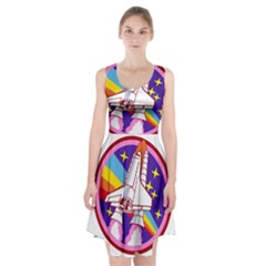 Badge-patch-pink-rainbow-rocket Racerback Midi Dress by Wav3s