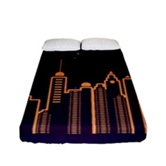 Skyscraper-town-urban-towers Fitted Sheet (full/ Double Size) by Wav3s