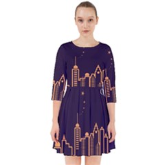 Skyscraper-town-urban-towers Smock Dress by Wav3s