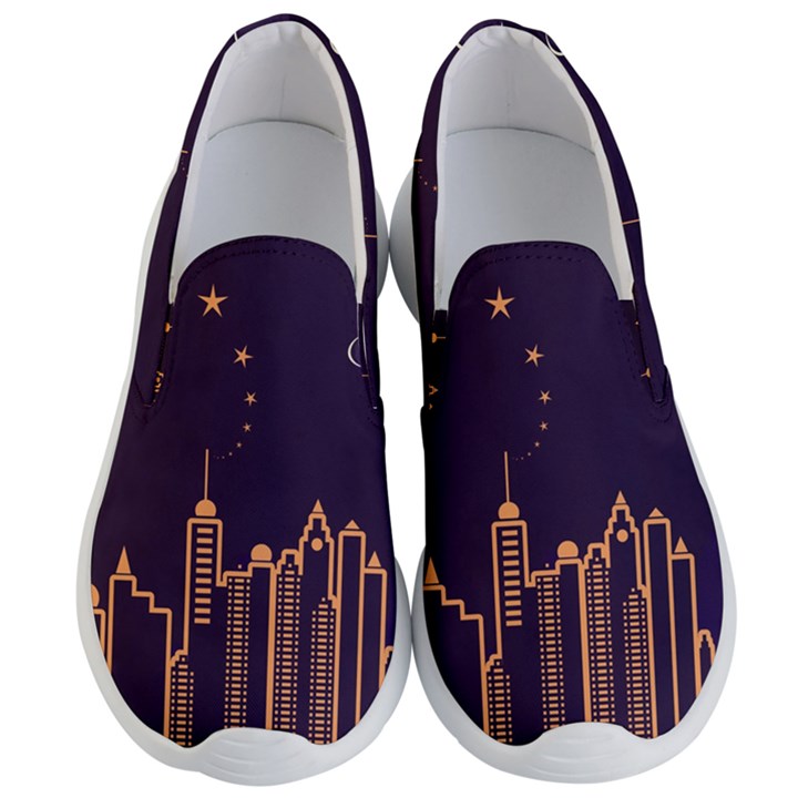 Skyscraper-town-urban-towers Men s Lightweight Slip Ons