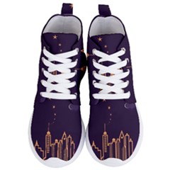 Skyscraper-town-urban-towers Women s Lightweight High Top Sneakers by Wav3s