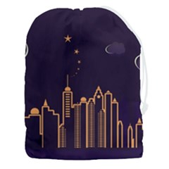 Skyscraper-town-urban-towers Drawstring Pouch (3xl) by Wav3s