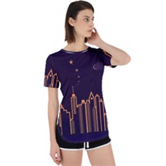 Skyscraper-town-urban-towers Perpetual Short Sleeve T-shirt by Wav3s