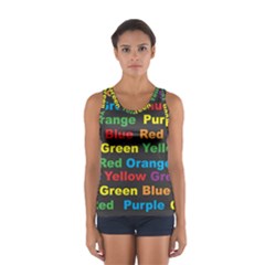 Red-yellow-blue-green-purple Sport Tank Top  by Wav3s