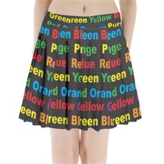 Red-yellow-blue-green-purple Pleated Mini Skirt by Wav3s