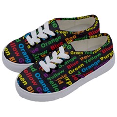 Red-yellow-blue-green-purple Kids  Classic Low Top Sneakers