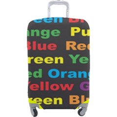 Red-yellow-blue-green-purple Luggage Cover (large) by Wav3s