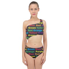 Red-yellow-blue-green-purple Spliced Up Two Piece Swimsuit by Wav3s