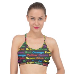 Red-yellow-blue-green-purple Basic Training Sports Bra by Wav3s