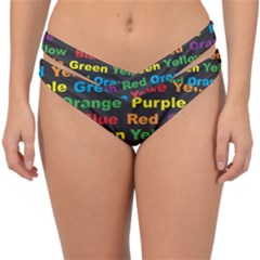 Red-yellow-blue-green-purple Double Strap Halter Bikini Bottoms by Wav3s