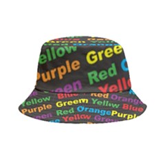 Red-yellow-blue-green-purple Inside Out Bucket Hat by Wav3s