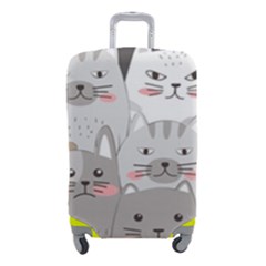 Cute Cats Seamless Pattern Luggage Cover (small) by Wav3s