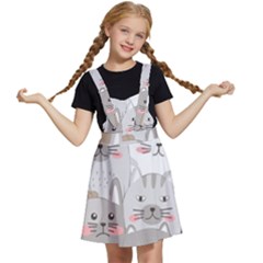 Cute Cats Seamless Pattern Kids  Apron Dress by Wav3s